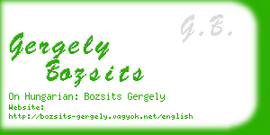 gergely bozsits business card